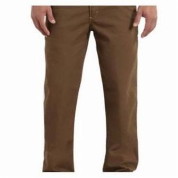 Carhartt® 100791-246-32x30 Loose Original Fit Flame Resistant Pant, Men's, 30 in Waist, 32 in L Inseam, Mid Brown, 88% Cotton/12% Nylon