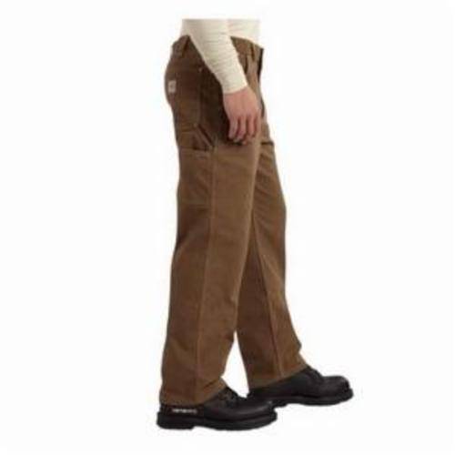 Carhartt® 100791-246-34x30 Loose Original Fit Flame Resistant Pant, Men's, 30 in Waist, 34 in L Inseam, Mid Brown, 88% Cotton/12% Nylon
