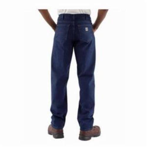 Carhartt® FRB100-DNM-32x30 Relaxed Fit Straight Leg Flame Resistant Jeans, Men's, 30 in Waist, 32 in L Inseam, Denim, Cotton Denim