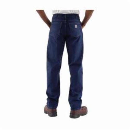 Carhartt® FRB100-DNM-40X32 Relaxed Fit Straight Leg Flame Resistant Jeans, Men's, 40 in Waist, 32 in L Inseam, Denim, Cotton Denim