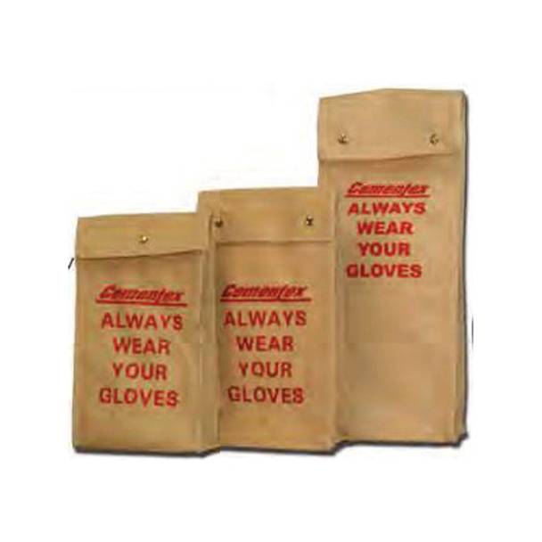 Cementex CGB12 Gloves Storage Bag With Single Snap Closure and Belt Hook, Canvas, Natural