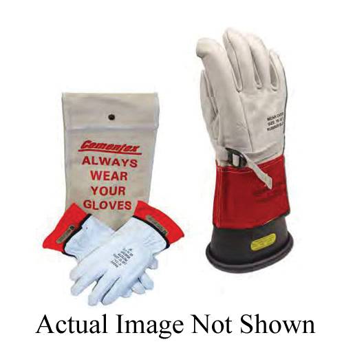 Cementex IGK2-14-10B Class 2 High Voltage Insulating Gloves Kit, SZ 10, Natural Rubber, Black/Yellow, 14 in L, ASTM Class: ASTM D120, 17000 VAC/25500 VDC Max Use Voltage