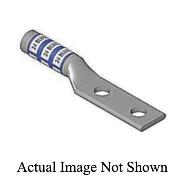 Color-Keyed® 256-30695-1157 2-Hole Non-Insulated Compression Lug, 8 AWG Copper Conductor, Die Code: 21, 3/8 in Stud, Copper