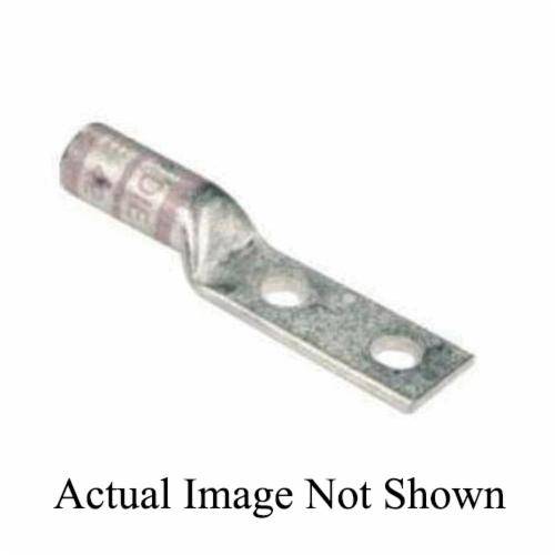 Color-Keyed® 54132UBSP 54100 1-Hole Compression Lug, 8 AWG Copper Conductor, Die Code: 21, 3/8 in Stud, Copper