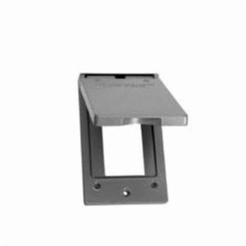 Crouse-Hinds Thepitt® TP7240 Weatherproof Outlet Cover, 4-9/16 in L x 2-13/16 in W x 3/4 in D, Self-Close Cover, Die Cast Aluminum
