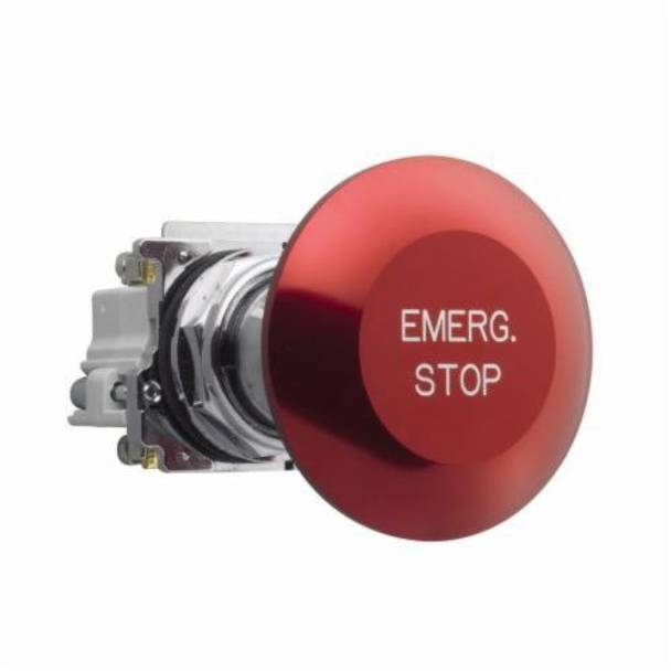 EATON 10250T33 Heavy Duty Oil/Watertight Standard Non-Illuminated Pushbutton, 65 mm, 1NO-1NC Contact, Red