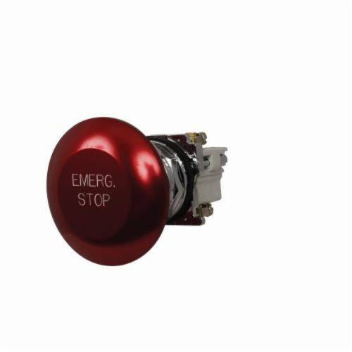 EATON 10250T33-POP Heavy Duty Oil/Watertight Standard Non-Illuminated Pushbutton, 65 mm, 1NO-1NC Contact, Red