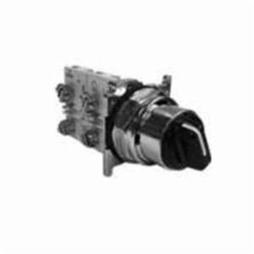 EATON 10250T46KB Heavy Duty Non-Illuminated Selector Switch, 30.5 mm, 2NO-2NC Contact, Black