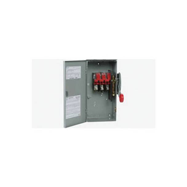 EATON DH261UGK Heavy Duty Non-Fusible Single Throw Safety Switch, 600 VAC, 30 A, 3 hp, 7.5 hp, 10 hp, 15 hp, DPST Contact, 2 Poles