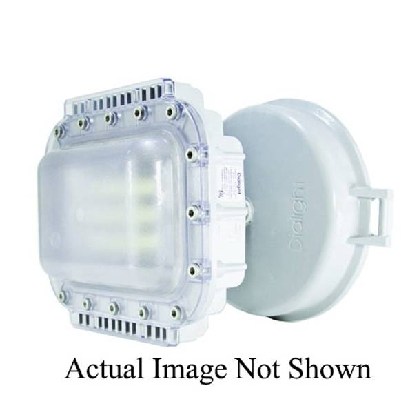 SafeSite® ALF5WC27DNWNGN Wide Beam Area Light,) LED Lamp, 64 W Fixture, 100 to 277 VAC/120 to 250 VDC, Gray Housing
