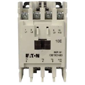 EATON CE15CNS3AB Freedom Non-Reversing IEC Contactor, 110/120 VAC V Coil, 12 A, 1NO Contact, 3 Poles