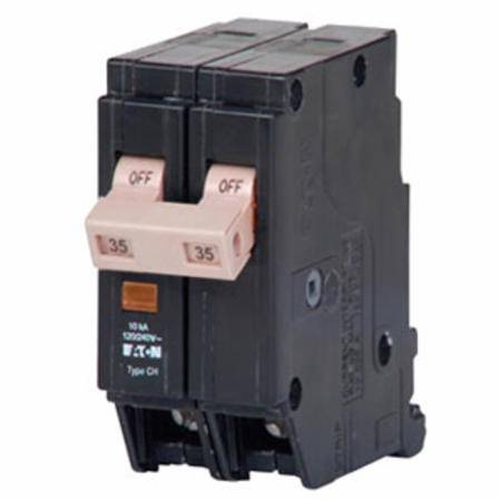 EATON CHF235 Type CHF Standard Thermal Magnetic Circuit Breaker With Mechanical Trip Flag, 120/240 VAC, 35 A, 10 kAIC Interrupt, 2 Poles, Common/Mechanical Trip Flag Trip