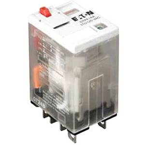 EATON D7PF2AA Full Featured General Purpose Relay, 15 A, DPDT Contact, 120 VAC V Coil