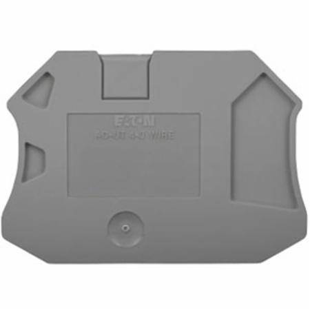 EATON XBACUT4D12 End Cover, For Use With XB Series XBUT25D12/XBUT4D12/XBUT25D12PE/XBUT4D12PE Screw Connection Multi-Conductor Terminal/Ground Block, Gray