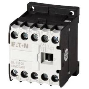EATON XTMC9A10TD Full Voltage Non-Reversing IEC Miniature Contactor, 24 VDC V Coil, 8.8 A, 1NO Contact, 3 Poles