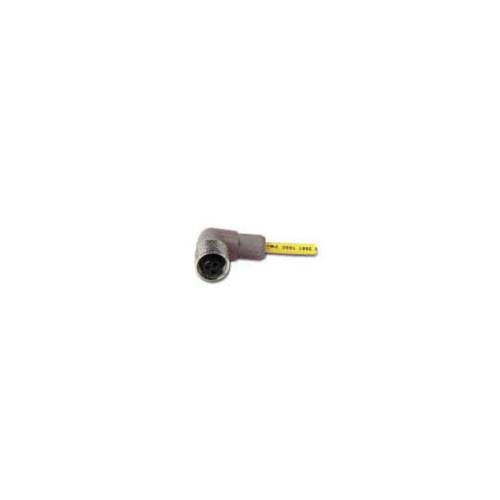 EATON CSAR4F4CY2202 Global Plus 4-Wire Standard Single End Cable Connector, 1/2-20 UNF-2B 4-Pin Micro-Style Female Connector, 2 m L Cable, 4 Poles, Dual Keyway