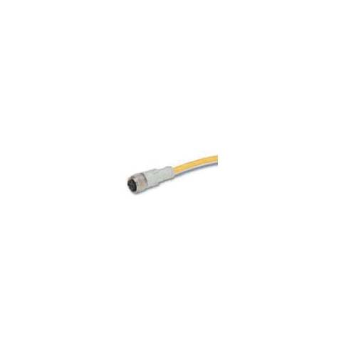EATON CSAS5A5CY2210 Global Plus 5-Wire Standard Single End Cable Connector, 1/2-20 UNF-2B 5-Pin Micro-Style Straight Female Connector, 10 m L Cable, 5 Poles, Dual Keyway