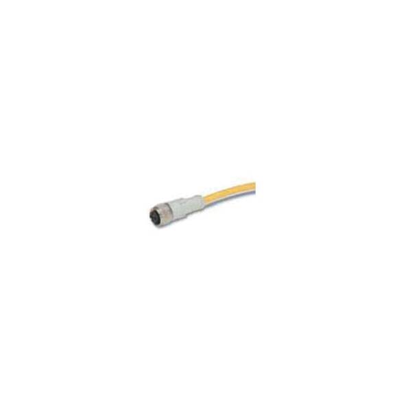 EATON CSAS3F3CY2210 Global Plus 3-Wire Standard Single End Cable Connector, 1/2-20 UNF-2B 3-Pin Micro-Style Straight Female Connector, 10 m L Cable, 3 Poles, Dual Keyway