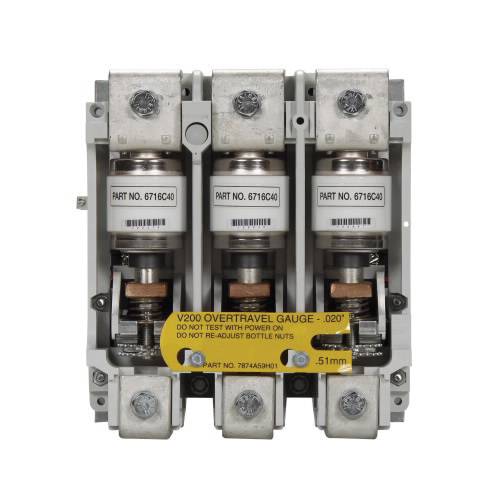 EATON V201K5CJZ1 Non-Reversing Vacuum Contactor, 110/120 VAC V Coil, 270 A, 1NC Contact, 3 Poles
