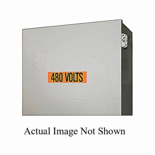 E-Z Code® WDT-5012 Style B Conduit and Voltage Marker Card, 1-1/8 in W x 4-1/2 in L, 120 VOLTS Legend, Black Legend, Orange Background, Vinyl