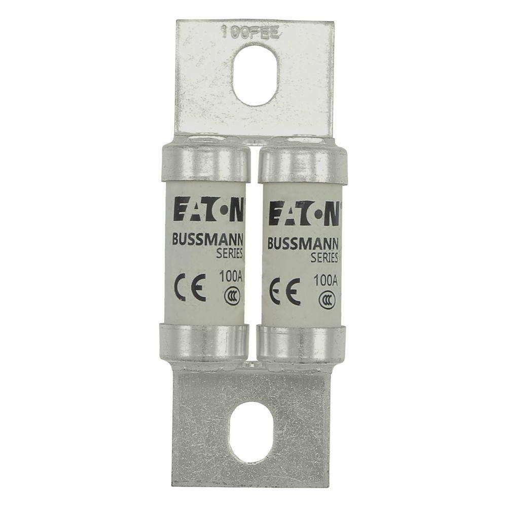 Edison 100FEE Type FEE British BS88 Standard High Speed Fuse, 100 A, 690 VAC, 500 VDC, 200 kA Interrupt, Cartridge Body