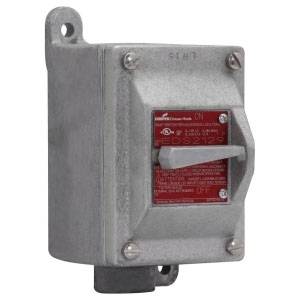 Crouse-Hinds FlexStation™ EDS2129 1-Gang Dead End Factory Sealed Snap Switch Control Station With Switch, 120/277 VAC, 20 A, NEMA 3/7B/7C/7D/9E/9F/9G NEMA Rating