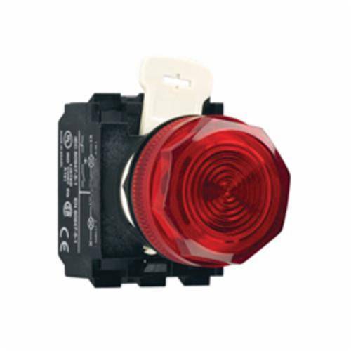 EATON E22H2 Heavy Duty Non-Metallic Indicating Light With Plastic Lens, 22.5 mm, Push Button Operator, Red