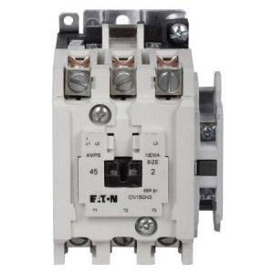 EATON CN15GN3AB Freedom 1/3-Phase G-Frame Non-Reversing NEMA Contactor With Steel Mounting Plate, 110/120 VAC V Coil, 45 A, 1NO Contact, 3 Poles