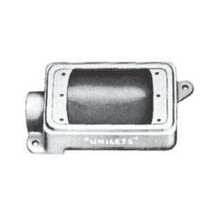 1/2" End Hub, 1-Gang, Appleton FD-1-50L-A UNILETS® Cast Hub Device Box, Deep