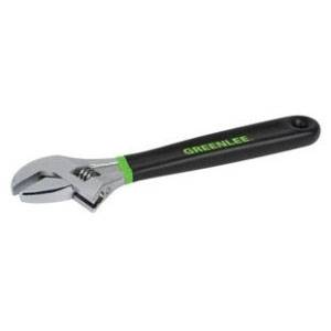 10-3/8" L, Double Dipped Vinyl Handle, Greenlee 0154-10D Adjustable Wrench,