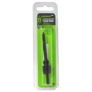 1/4" Round with 3-Flat Shank, Arbor for 9/16 to 1-3/16" Hole Saw, Greenlee 38507 Hole Saw Arbor,