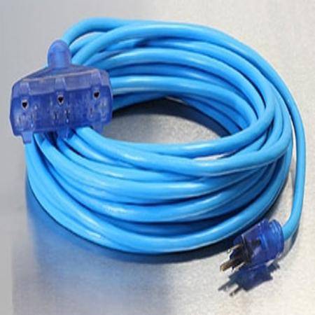 14 AWG 3-Conductor Copper Dark Blue PVC Jacket SJEOOW Extension Cord (25 Ft)