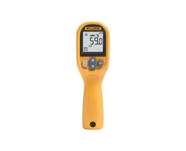 Fluke® FLUKE-59/MAX+NA Infrared Thermometer, -30 to 500 deg C, ≥ 0 deg C: ± 1.5 deg C or ± 1.5 % of reading, whichever is greater, ≥ -10 deg C to <0 deg C: ± 2.0 deg C, < -10 deg C: ± 3.0 deg C Accuracy, 10:1 Focus Spot, 0.10 to 1 u, AA Battery