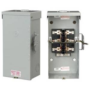 120/240 VAC, 100 A, ABB GE Industrial TC10323R Spec-Setter™ Double Throw Safety Switch, 2-Pole, 3-Wire, Non-Fusible
