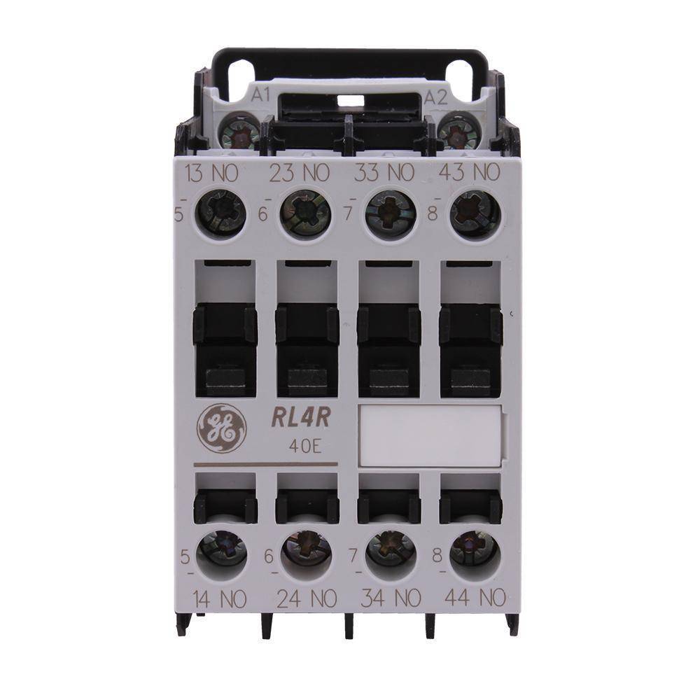 GE RL4RA040TJ RL4R AC Operated Control Relay, 4NO Contact, 120 VAC V Coil