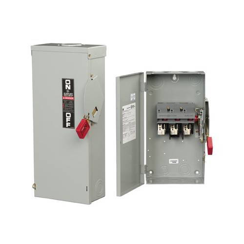 GE Spec-Setter™ TH3221 Fused Heavy Duty Safety Switch, 240 VAC, 30 A, 1-1/2 hp, 3 hp, 2 Poles