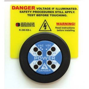 Grace Engineered Products Inc. R-3W-KB-L Voltage Indicator Alert Label