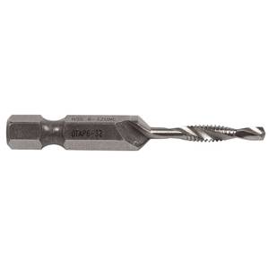 #6-32 TPI, 1/4" Hex Shank,Greenlee Textron Inc. DTAP6-32 Combination Drill/Tap Bit