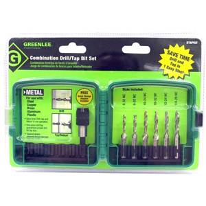#6 to 1/4", Greenlee Textron Inc. DTAPKIT Drill/Tap Kit