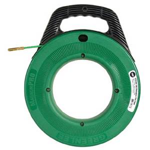 50 ft fish tape reel with High Impact Case for Electric or Communication Wire Puller position handle allows for a firm IDEAL 50-ft Nylon Fish tape