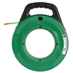 0.175" x 100', Greenlee Textron Inc. FTF540-100 MagnumPRO™ Fish Tape and Reel/Winder, 300 Lb Capacity