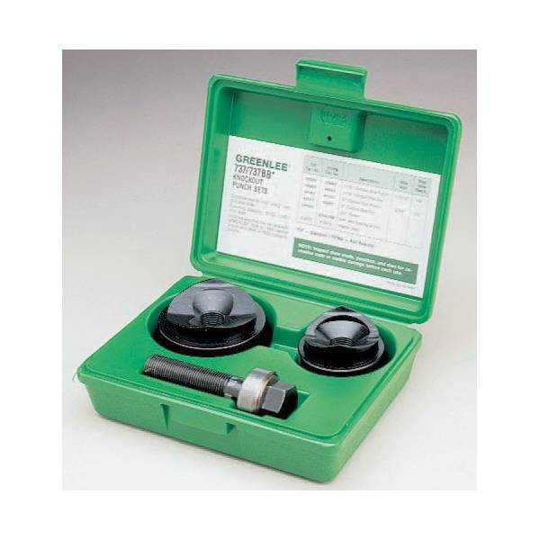 Greenlee® Slug-Buster® 7237BB Manual Knockout Punch Die Kit, 10 ga Capacity, For Use With Battery Powered, Hydraulic Ratchet Driver and Greenlee® KRW-1 High Leverage Ratchet Wrench, 1-1/2 to 2 in Conduit/Pipe, Mild Steel