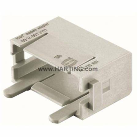 34.2 MM x 14.6 MM x 41.7 MM, 50 V, 10 A, Harting Technology Group 09-14-001-3111 Han® Megabit Industrial Connector Module Adapter, Female