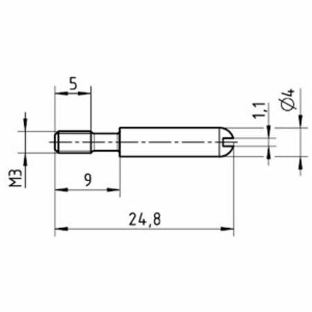 HARTING® 09 33 000 9908 Male Standard Guide Pin, For Use With Insert ...