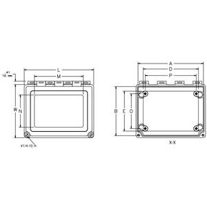 10 x 8 x 6, Hoffman A1086CHSCFG Wall Mount Enclosure, NEMA 4