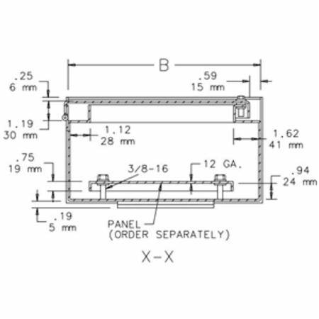 18 x 18 x 6, Hoffman A18R186HCR Hinged Cover Enclosure, NEMA 3R