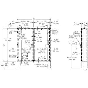 72.06 x 61.31 x 18.06, Hoffman A72HX6118SSLPQT Floor Mount