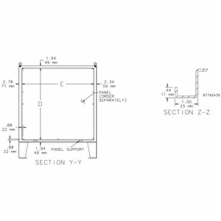 72.06 x 61.31 x 18.06, Hoffman A72HX6118SSLPQT Floor Mount