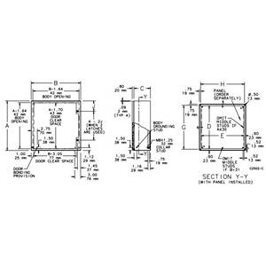 30 x 30 x 8, Hoffman CSD30308LG CONCEPT™ Wall Mount Enclosure, NEMA 4/12/13/IP66, Mild Steel, 1-Door, Hinged w/Removable Pin