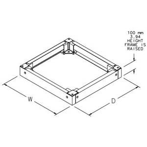 600 MM x 600 MM Frame, Hoffman PPB166 PROLINE™ Enclosure Plinth Base